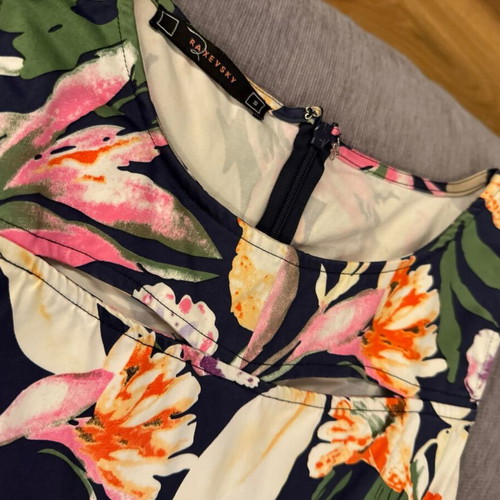 Raxevsky cotton floral midi dress like new, sleeveless, elegant line