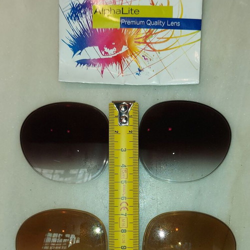 Myopia and Sunglasses Lenses pack of 2, like new, black and brown