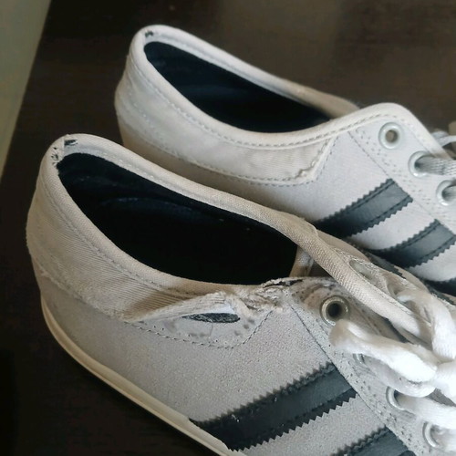 Adidas athletic shoes used, gray, size 42.5