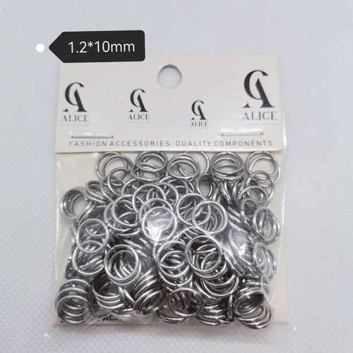 Stainless steel open rings 1.2×10mm, new, pack of 250