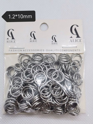 Stainless steel open rings 1.2×10mm, new, pack of 250