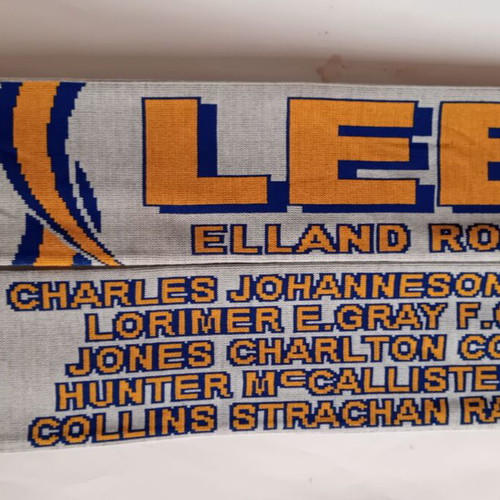 Leeds United Legends Double-Sided Acrylic Scarf New