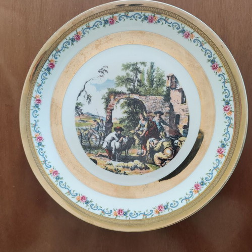 Authentic Limoges decorative plates like new, set of 2 with gold trim