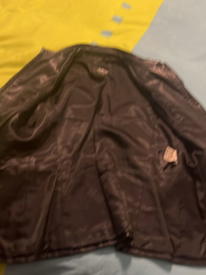 Women's leather jacket black like new, size L