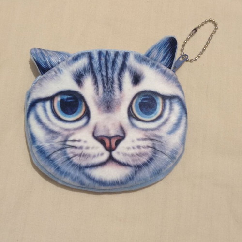 Set of 3 cat coin purses