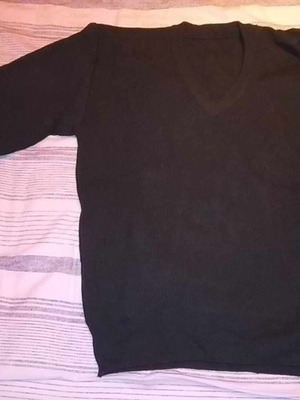 Wool sweater Greek Army used, size Medium, dark green
