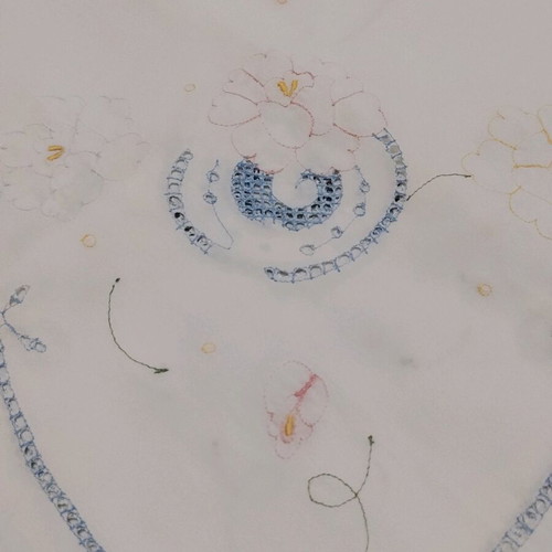 Vintage tablecloth used, dimensions 86x86