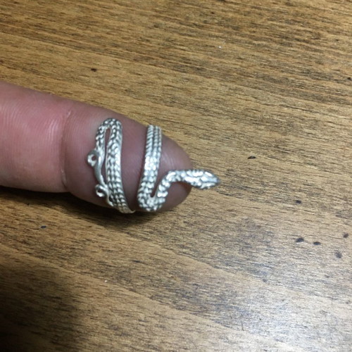 Silver snake ring