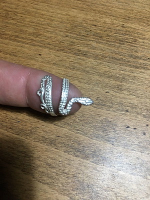 Silver snake ring