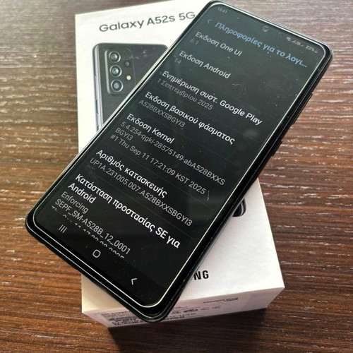 Samsung Galaxy A52s 5G phone used, 128GB, dual SIM, black