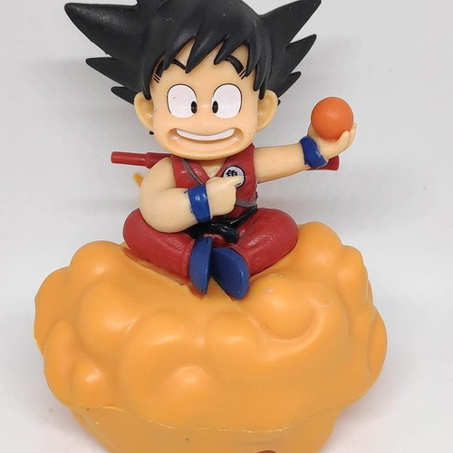 Dragonball Young Son Goku figure on Kinto-un flying cloud, 11cm