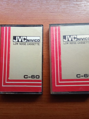 JVC Nivico C-60 аудио касети употребявани, комплект от две, 1970-те