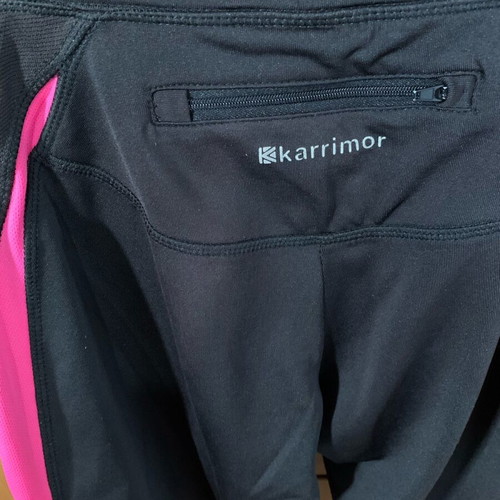 Karrimor women's 3/4 sports leggings used, size small, black/pink