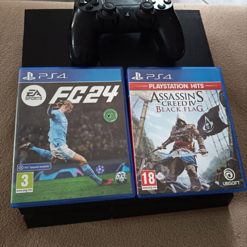 PlayStation 4 425GB with FC24 and Assassin's Creed Black Flag
