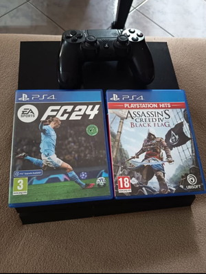 PlayStation 4 425GB with FC24 and Assassin's Creed Black Flag