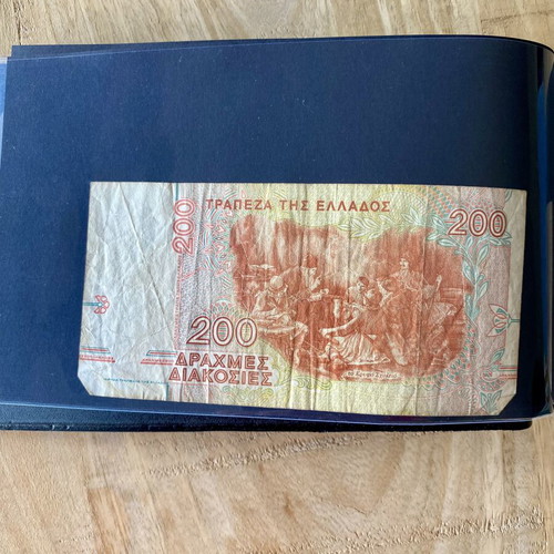 Greece 200 Drachma Banknote used, 1996 Rigas Feraios