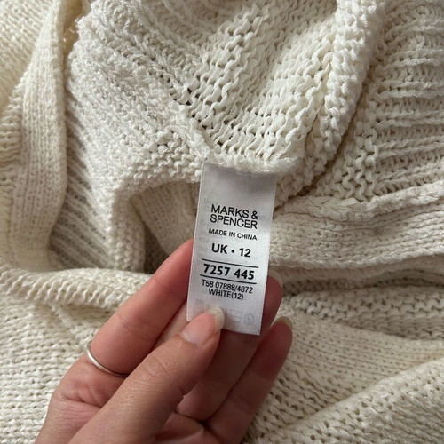 Marks & Spencer knitted cardigan white like new, size M