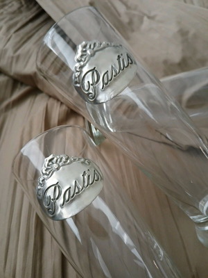 Pastis glasses set of 6 vintage 200ml by Crisal Glass like new