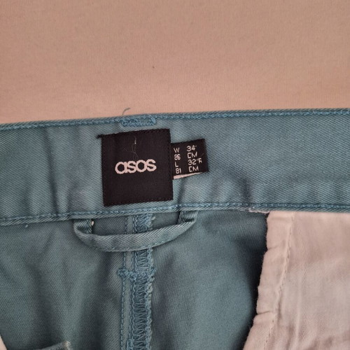 ASOS Chino Pants Slim Fit Used Petrol W34 L32