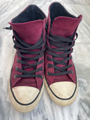 Converse Chuck Taylor All Star tri zip sneakers used, size 37.5, burgundy