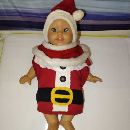 Vintage Baby Doll Mattel Fisher-Price 2001 34cm with Christmas Clothes used