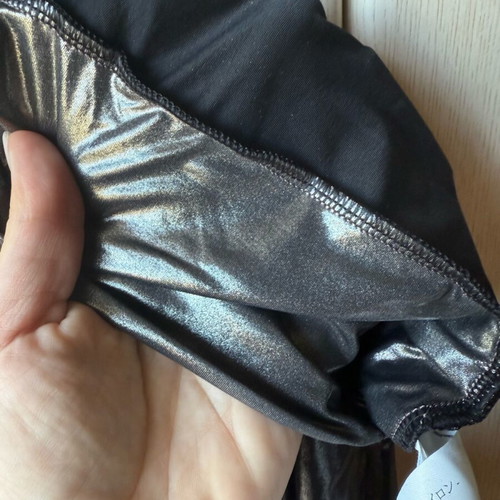 OYSHO Metallic Leggings New, Size S, Black/Silver