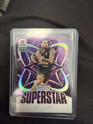 Mike James 2025-26 Panini EuroLeague Contenders Superstar Card new