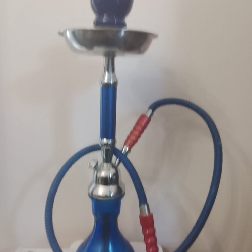 Hookah medium size used, impressive blue color