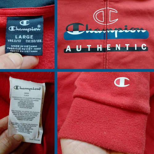 Boys' clothing set used, 3 pieces, Champion jacket and sweatshirts
