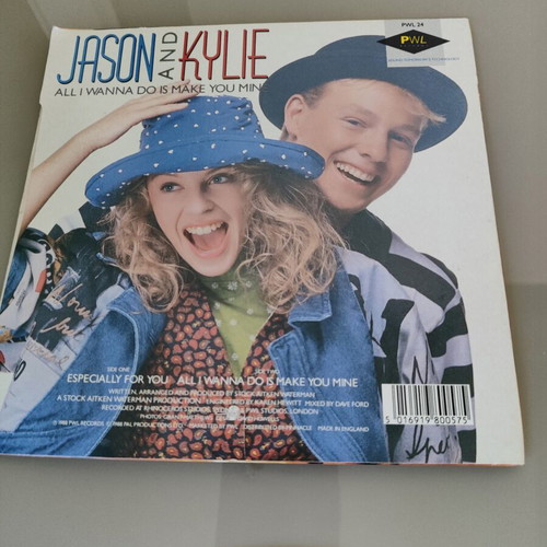 Jason and Kylie Especially For You 7" vinyl single used, pop