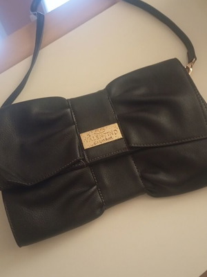 Valentino Garavani bag used, vintage, leather, black