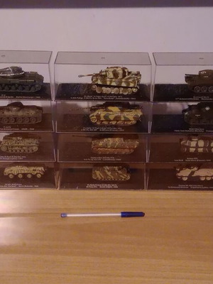 Collection of battle tank miniatures used