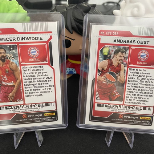 Andreas Obst and Spencer Dinwiddie 2025-26 Contenders Euroleague Season Tickets Patch new