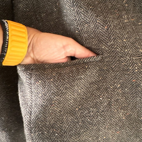 Winter women's jacket size 48 used, brown with speckles