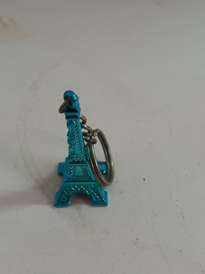 Eiffel Tower keychain new, turquoise