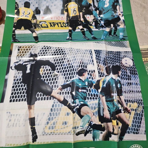 Panathinaikos Collectible Newspapers, Poster, Videotapes, and Cards Like New