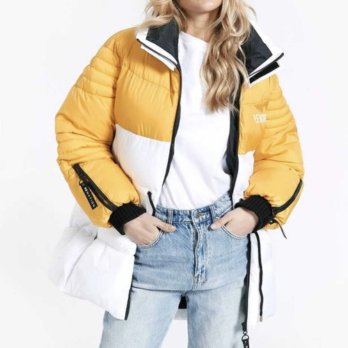 P.E Nation Full Court Jacket used women's winter parka white and yellow