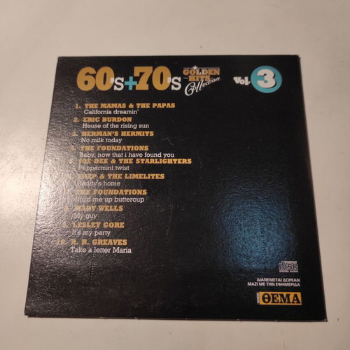 60s + 70s Golden Hits Collection Vol. 3 CD like new, rock