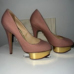 Παπούτσια Charlotte Olympia μεταχειρισμένα, γόβες ροζ, μέγεθος 38