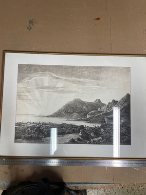 Thermopylae engraving like new with frame