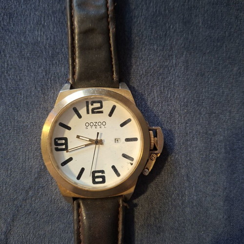 Oozoo unisex wristwatch used, gold color