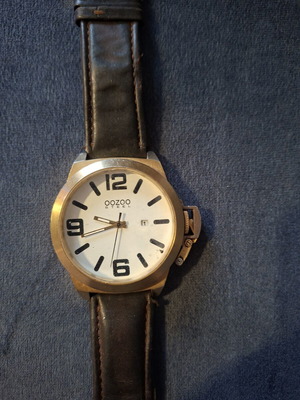 Oozoo unisex wristwatch used, gold color