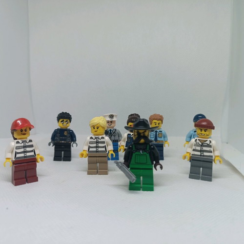 Lego figures set of 9 like new, police and criminals