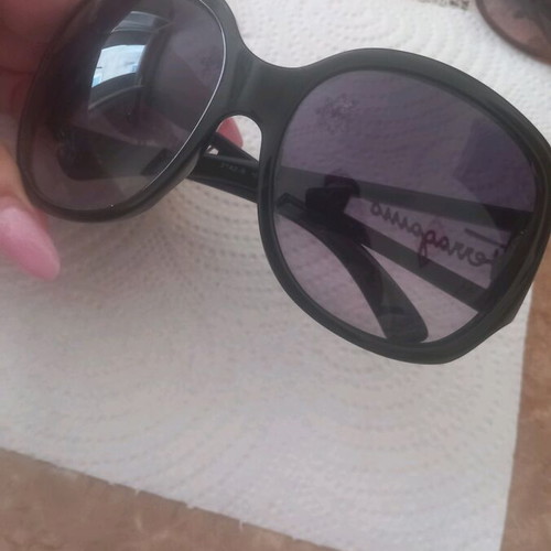 Salvatore Ferragamo sunglasses black like new with zirconia