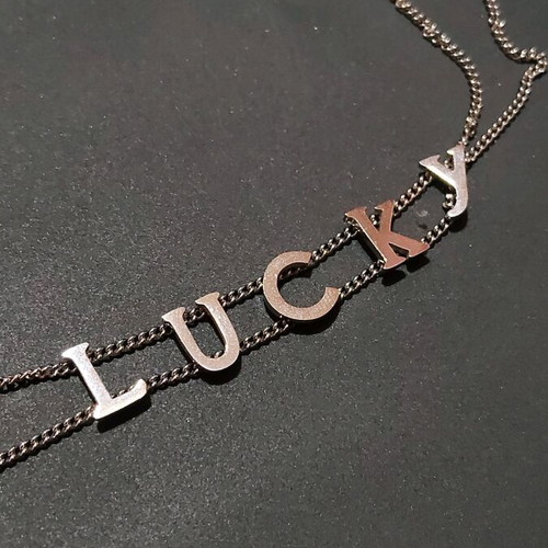 Steel necklace Lucky new