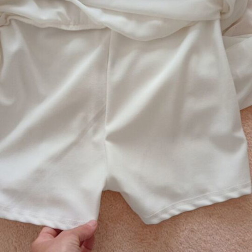 Women's set with blouse and skirt like new, white
