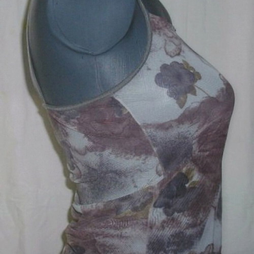 Mi Amore Italy women's transparent tank top used, elastic, size S-2XL