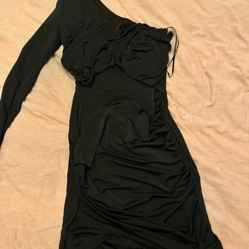Black short dress Vassia Kostara new, size Medium