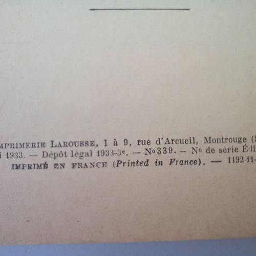 Pack of three used old French books, 1933-1934