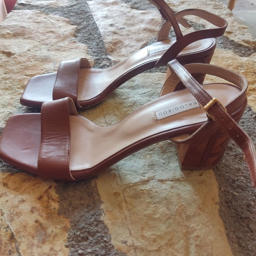 Kalogirou leather sandals like new, size 42.5, brown